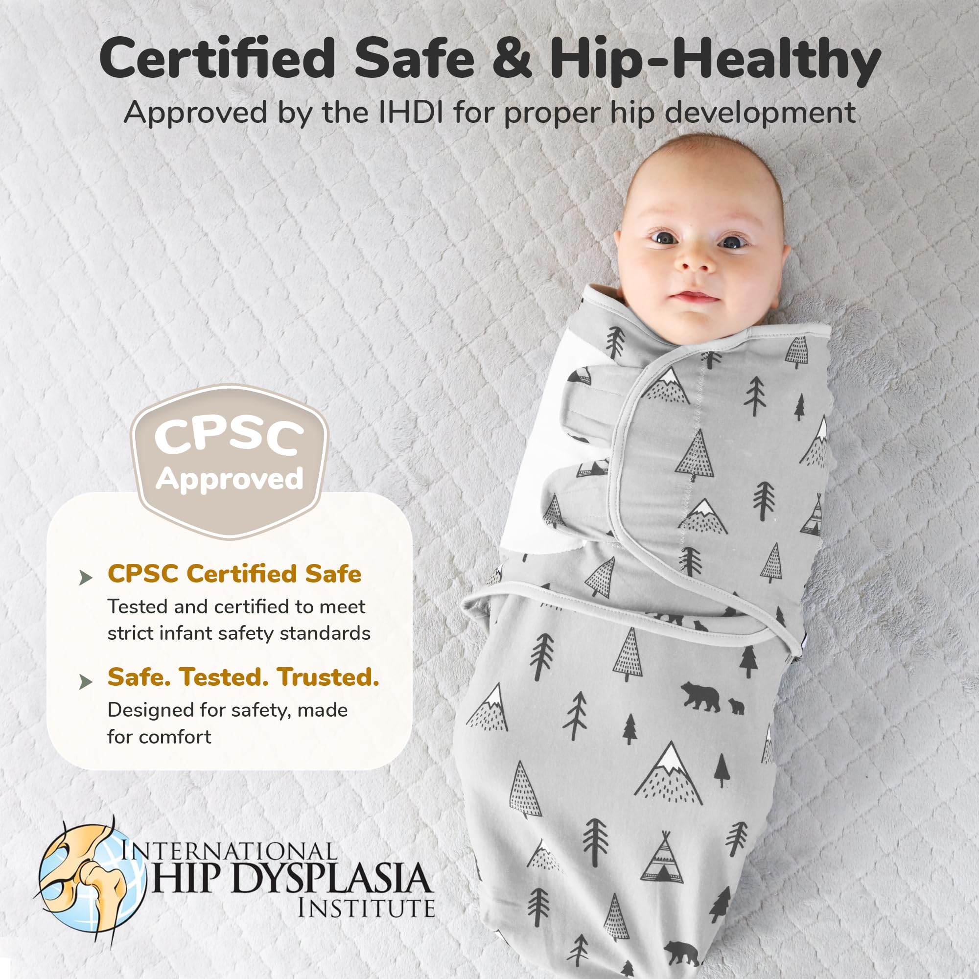 Mama Cheetah size range XS-SM-L for growing newborns