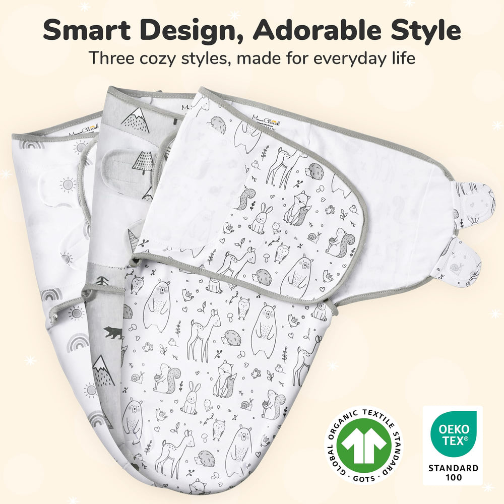 Mama Cheetah swaddle wings adjustable for easy custom fit