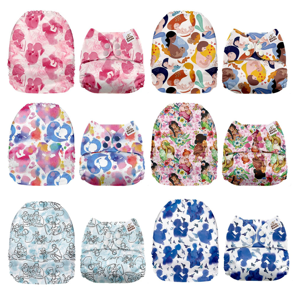 Mama Koala 1.0 pocket shell showing simple stuffing for quick diaper changes.