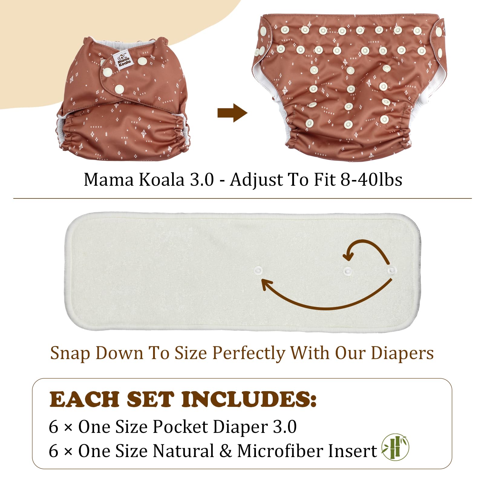 Mama Koala 3.0 athletic-wicking interior keeps baby dry and comfortable.