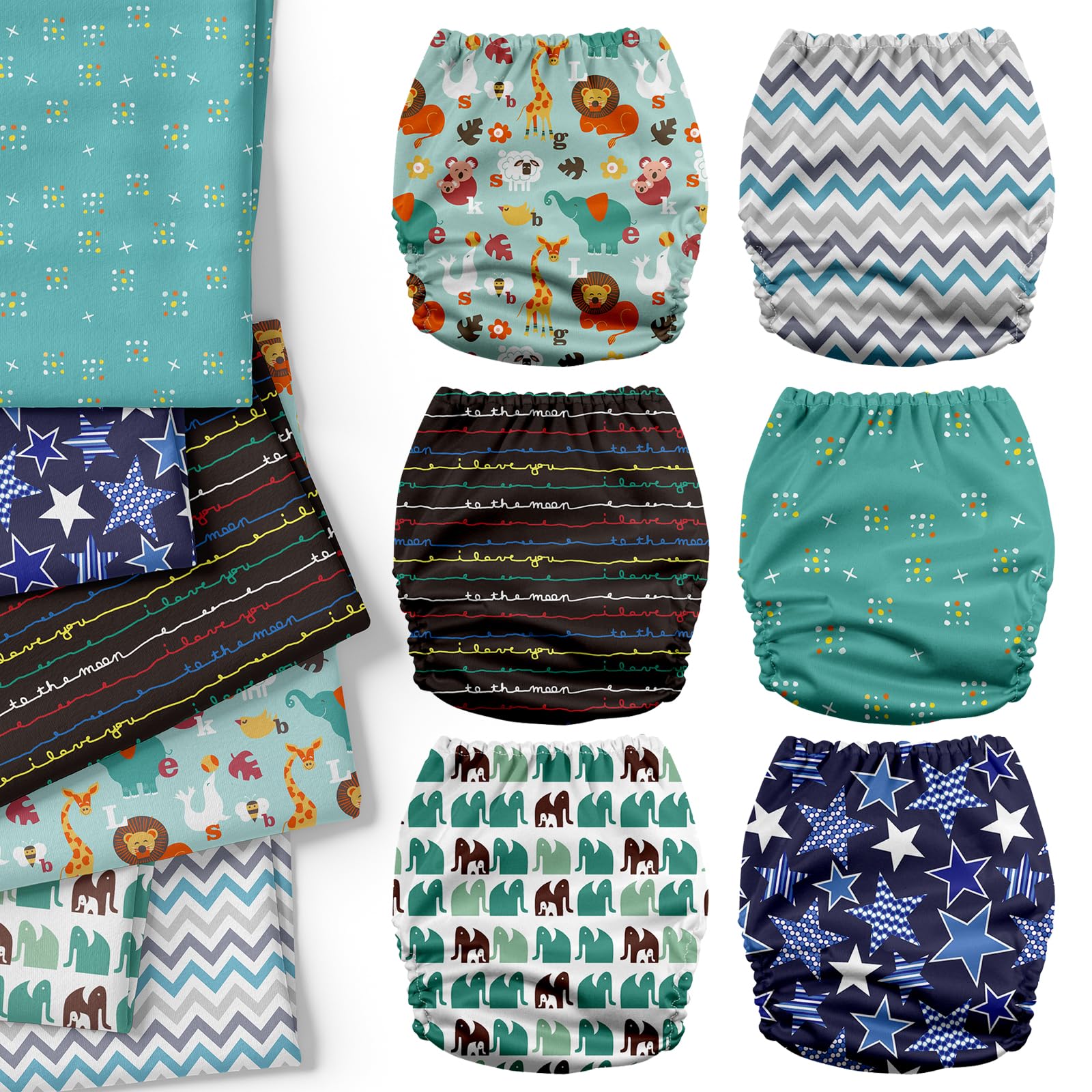 Mama Koala 3.0 diaper shows hip snaps for secure positioning and reduced wing droop.