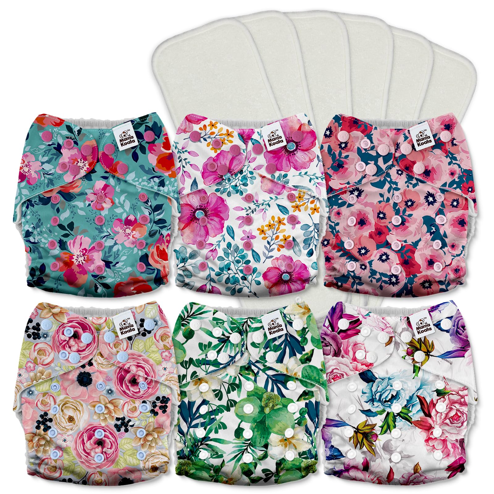 Mama Koala 3.0 pocket diaper close-up shows secure fit for leak prevention
