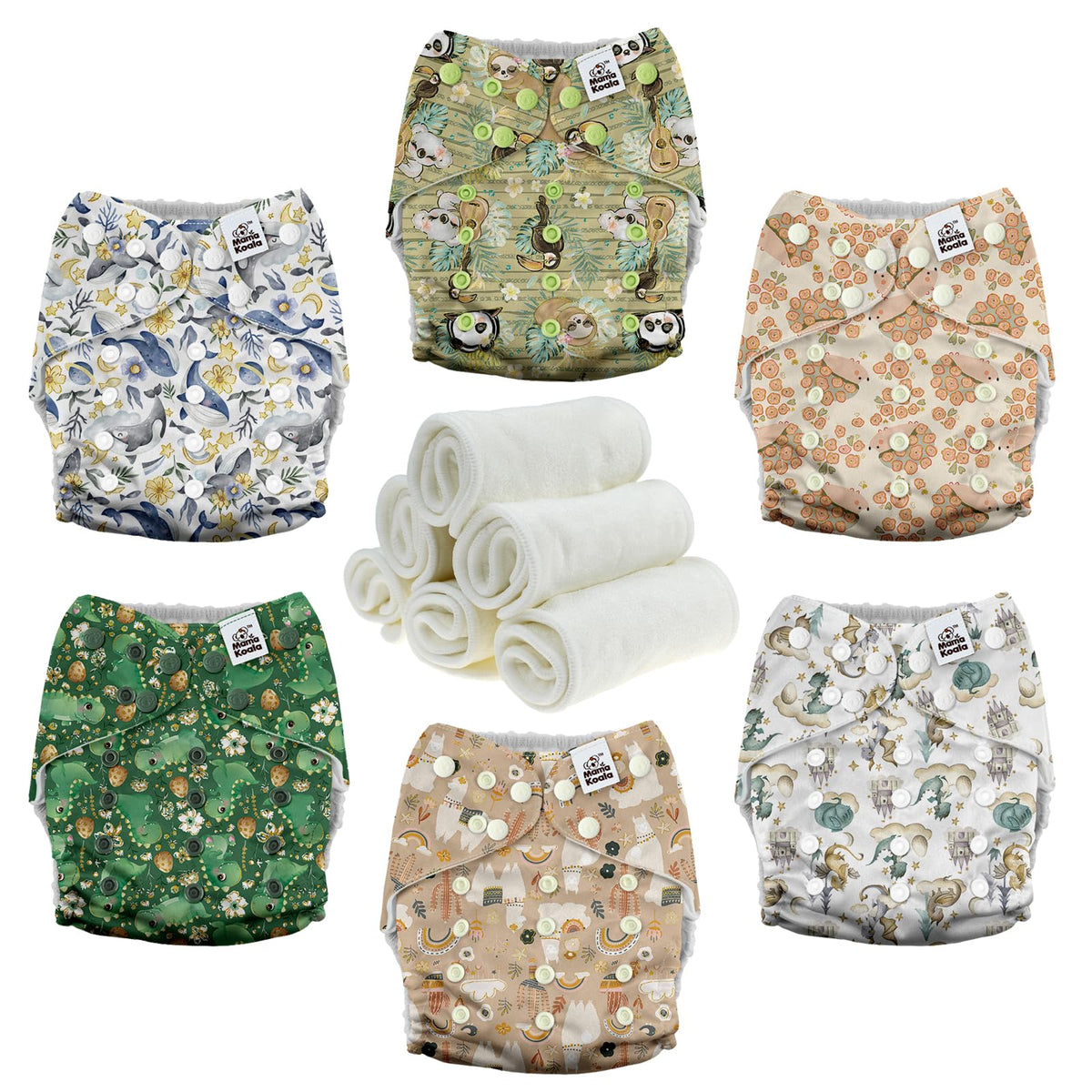 Mama Koala 3.0 pocket diaper cover snaps for a secure, snug fit during active play.