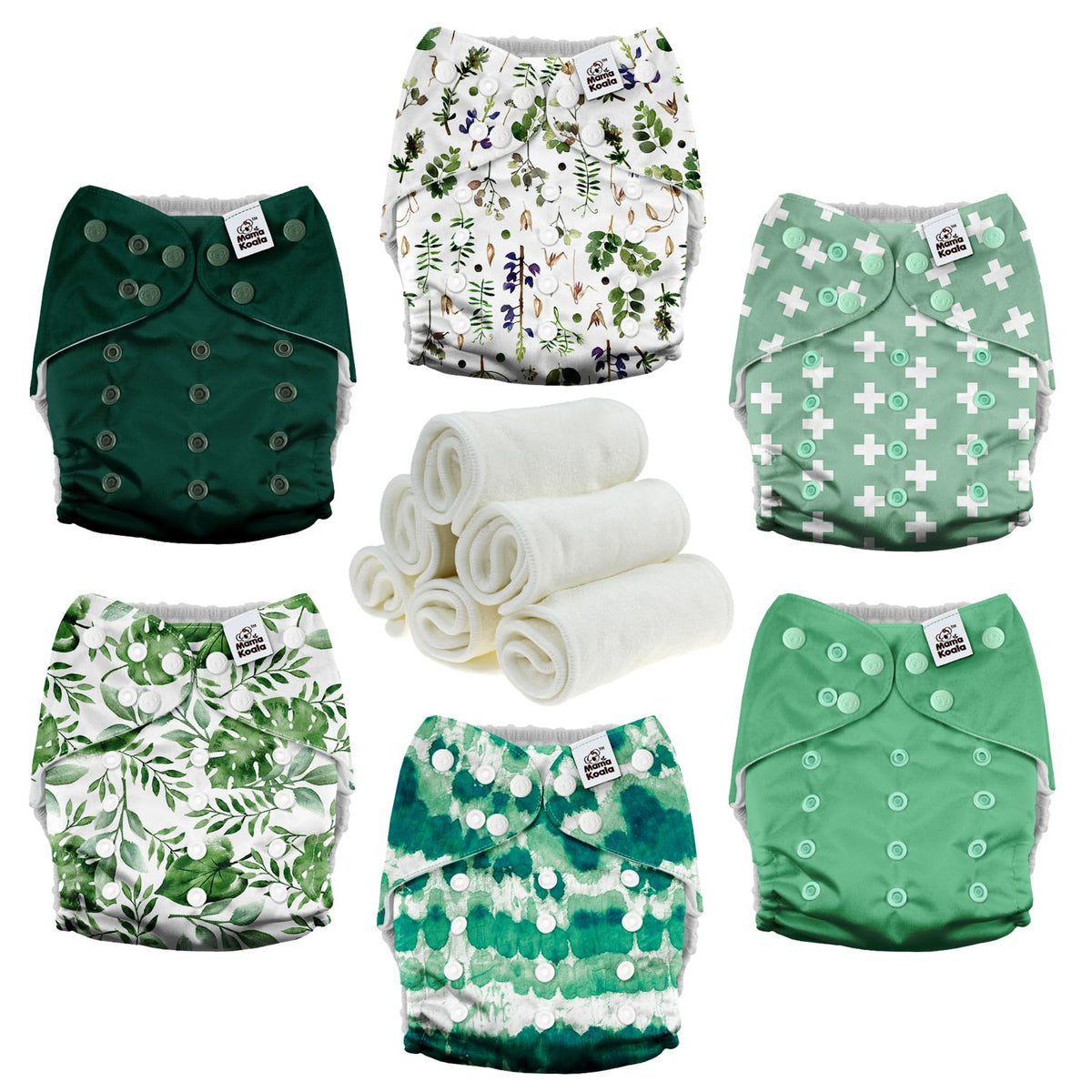 Mama Koala 3.0 pocket diaper with crossover snaps for secure adjustable fit.