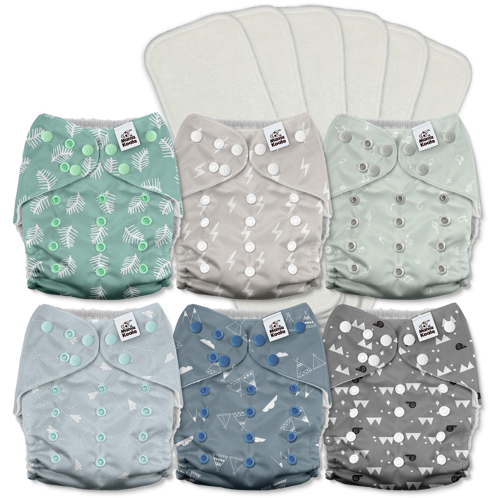 Mama Koala 3.0 pocket diaper outer shows slim fit for minimal bulk and leak reduction