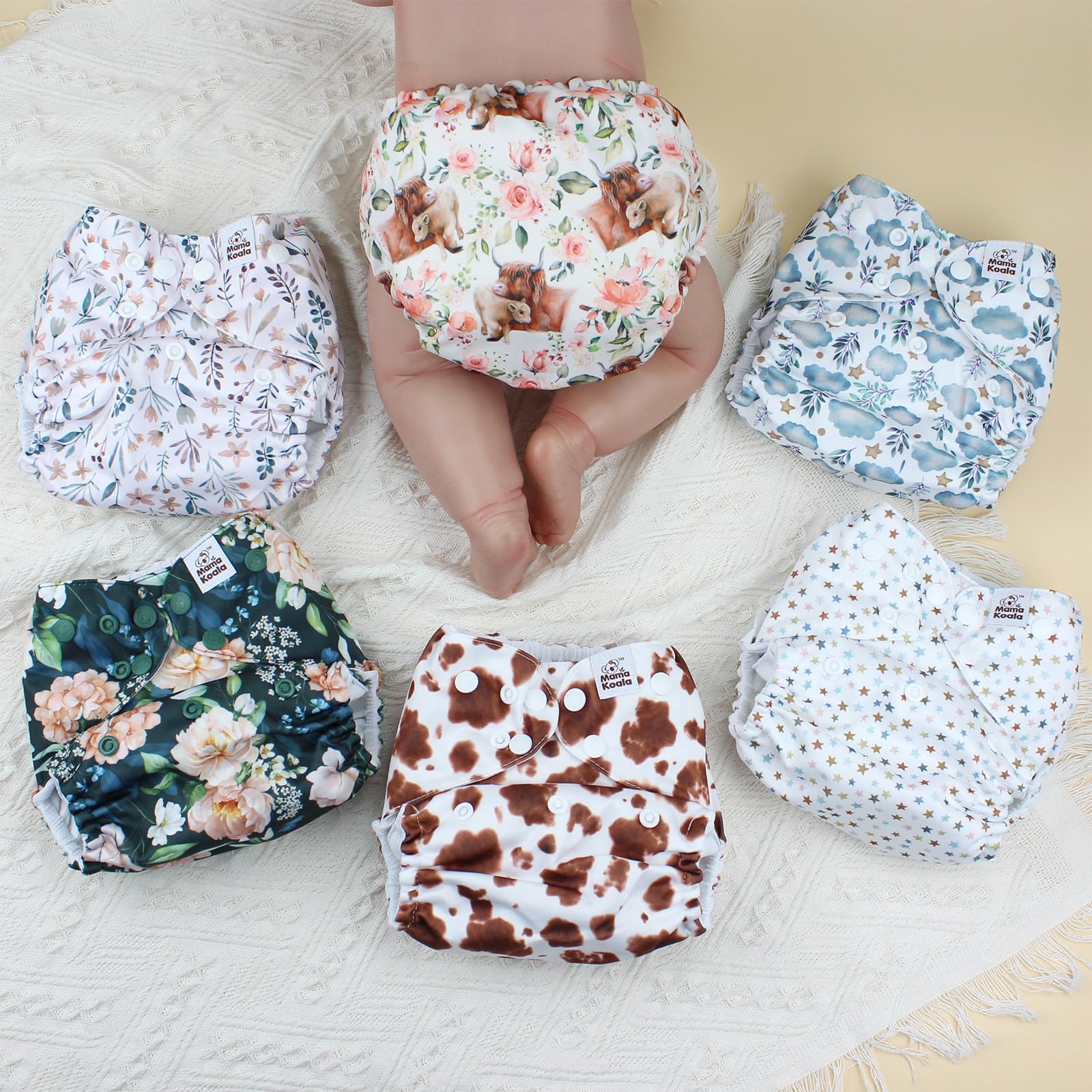 Mama Koala 3.0 pocket diaper hip snaps prevent wing droop for comfortable all-day wear