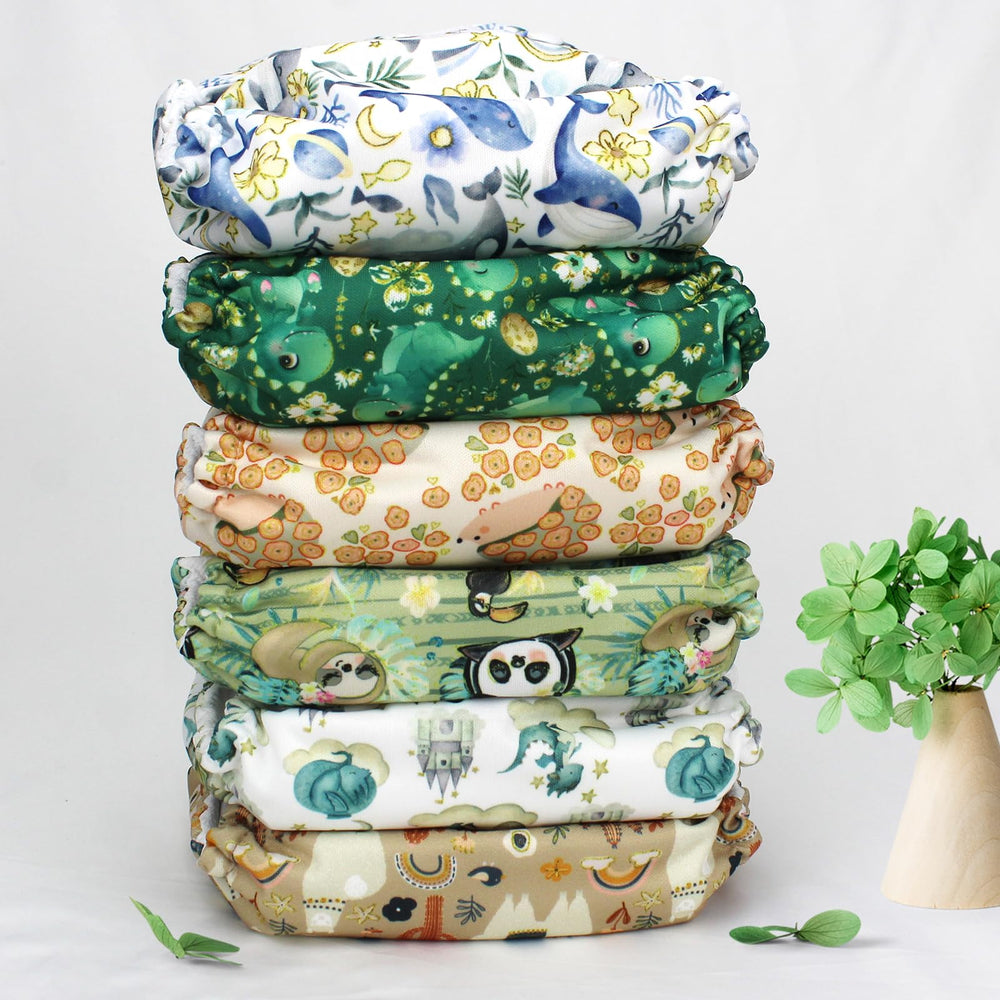 Mama Koala 3.0 inserts pack with six 4-layer natural inserts for absorbency.