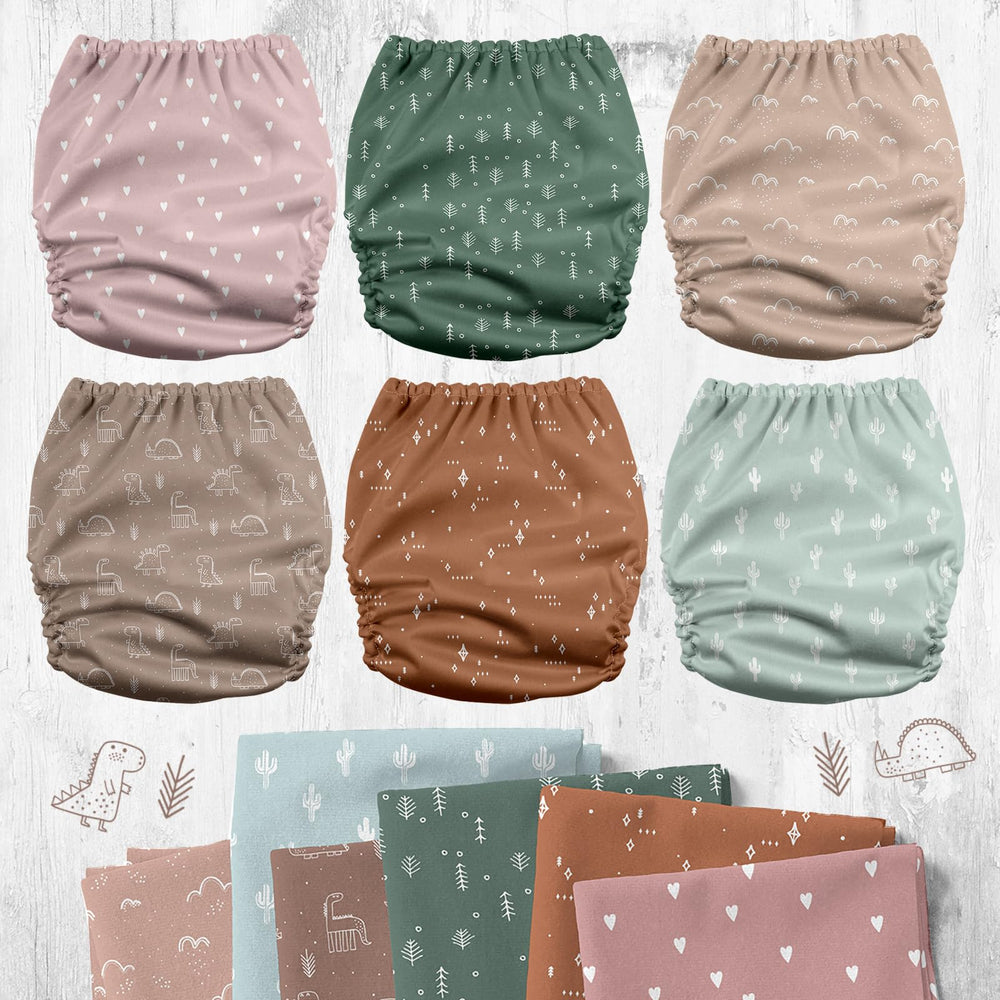 Mama Koala 3.0 diaper pocket open with inserts ready for quick changes.