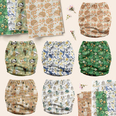 Mama Koala 3.0 pocket diaper with rise snaps for easy growth from newborn to toddler.