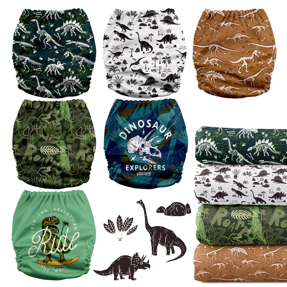 Mama Koala 3.0 pocket diaper side view with snaps for adjustable fit.