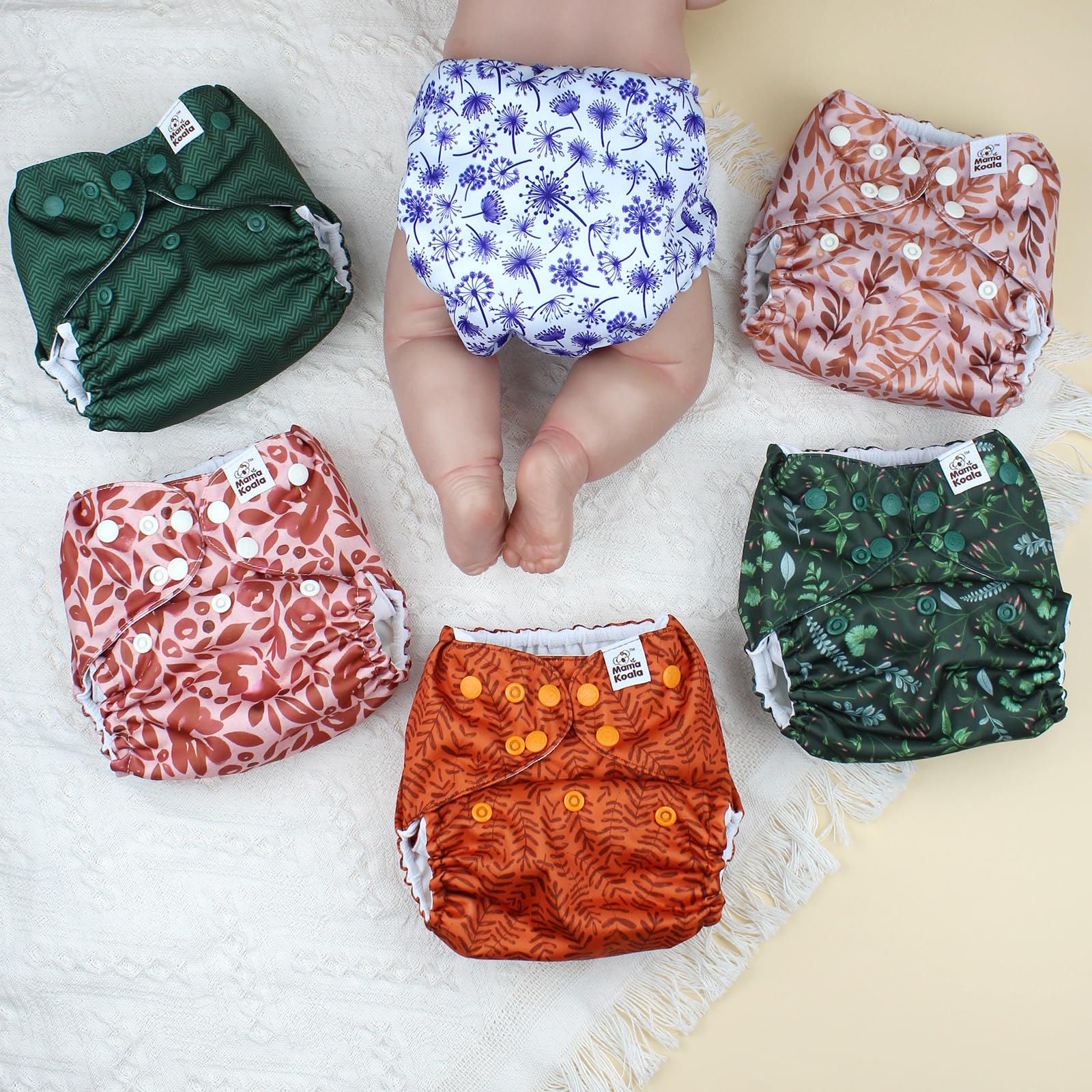 Mama Koala 3.0 pocket diaper snug leg openings reduce leaks.