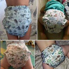 Mama Koala 3.0 hip snaps and crossover tabs for secure fit and leak prevention.