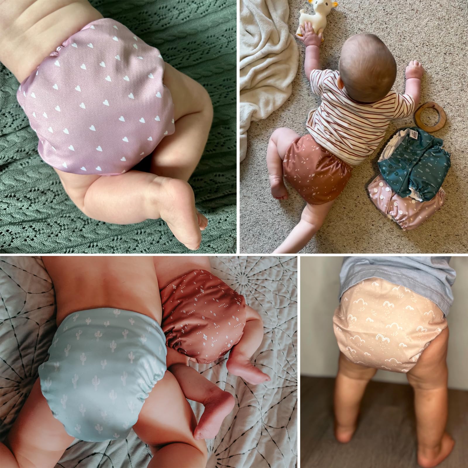 Mama Koala 3.0 adjustable-rise snaps showing newborn-to-toddler fit.