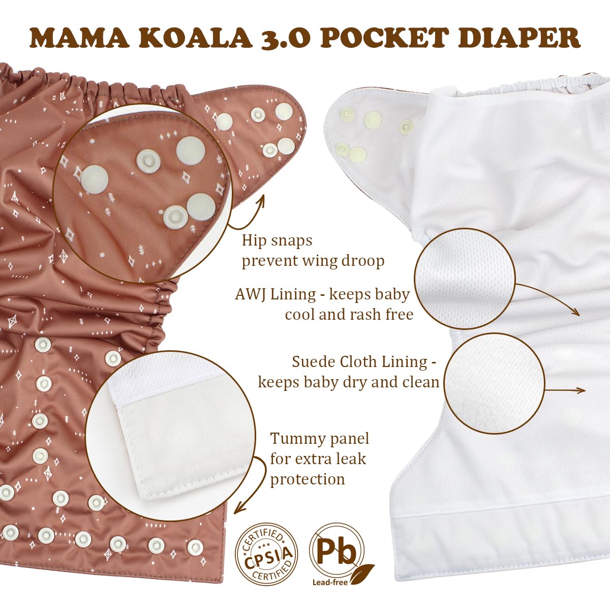 Mama Koala 3.0 waterproof TPU cover demonstrating leak protection.