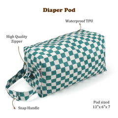 Mama Koala diaper pod open top highlights spacious interior for diapers and wipes.
