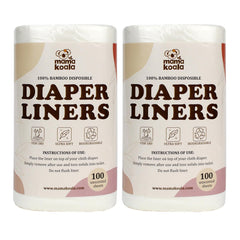 Mama Koala disposable diaper liners pack 2pack ready for quick, mess-free diaper changes