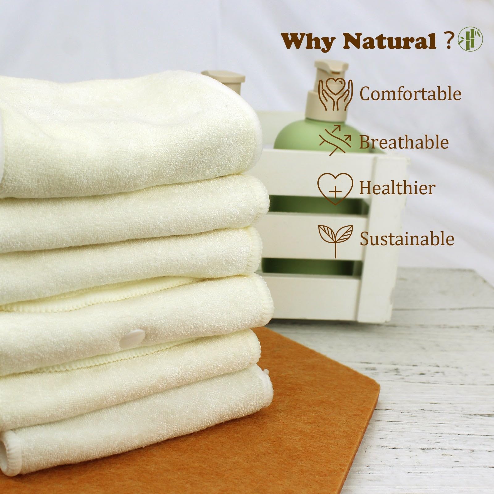 Mama Koala night-ready set in-use image suggests easy, reusable diaper solution