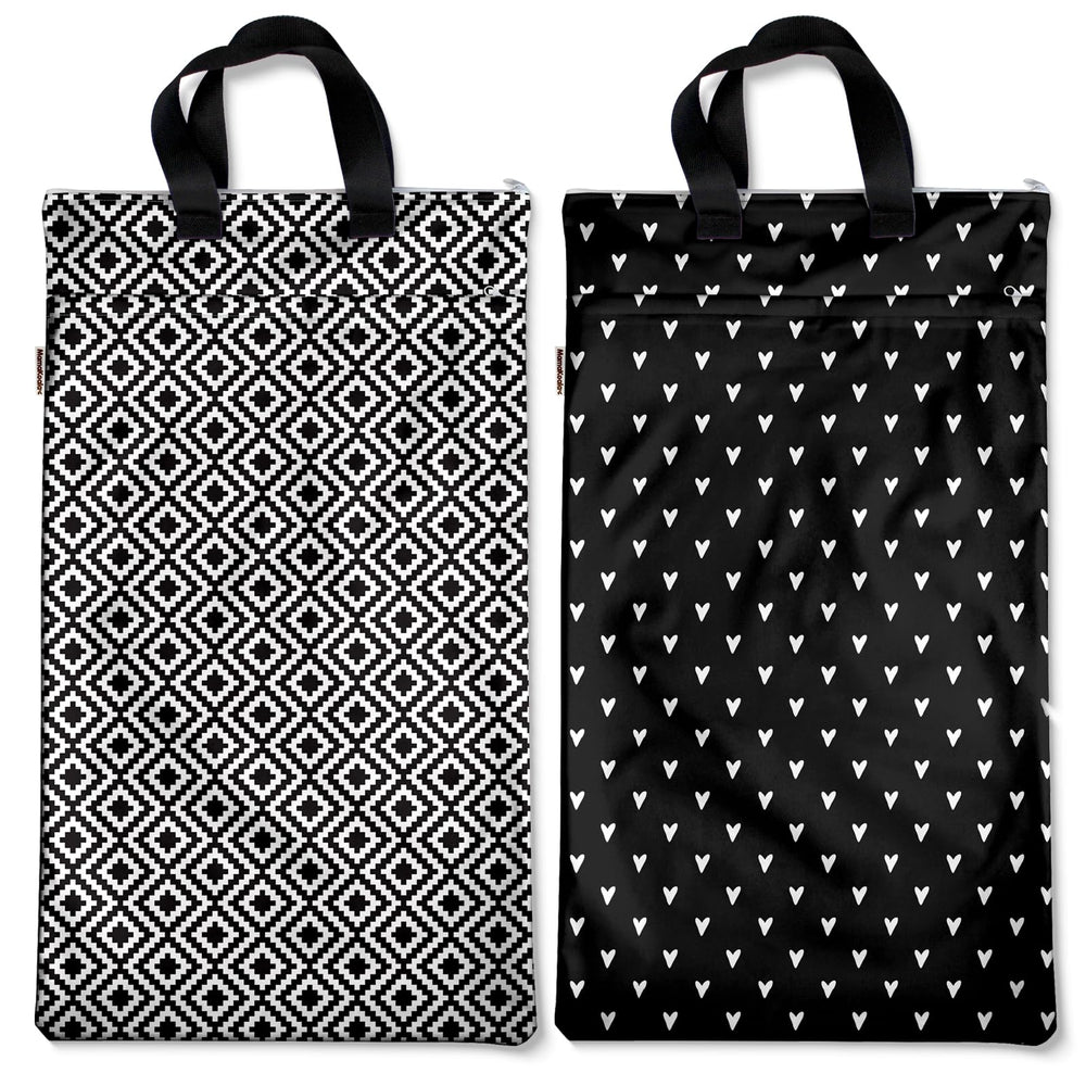 Mama Koala hanging wet dry bag 2-pack keeps baby items organized on the go.