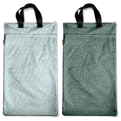 Mama Koala hanging wet dry bag open view showing spacious compartments for travel use.