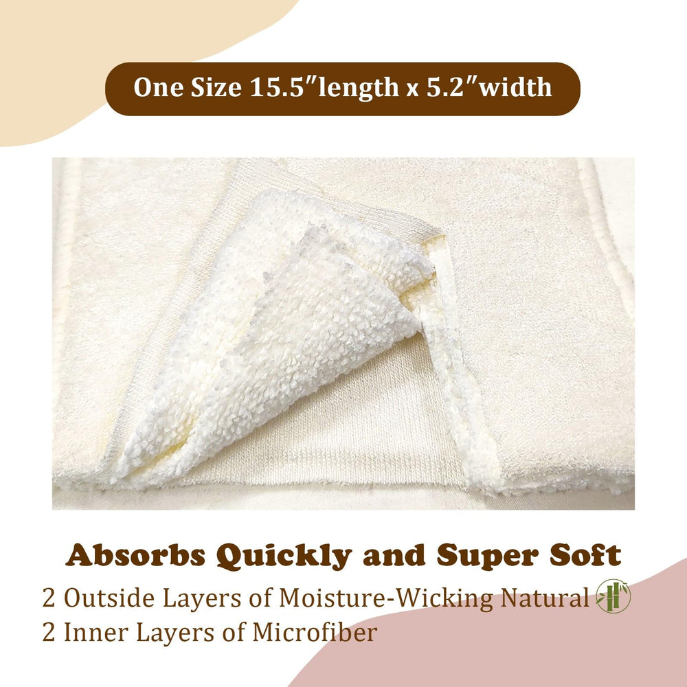 Mama Koala microfiber core close-up emphasizes fast-drying core and absorbency