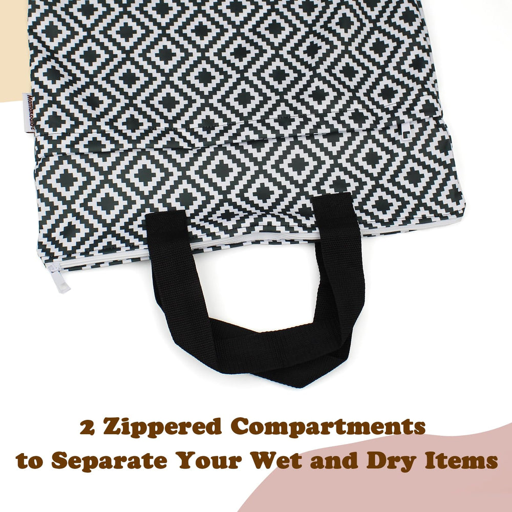 Mama Koala nylon-handles bag is easy to hang on doors or hooks during travel.