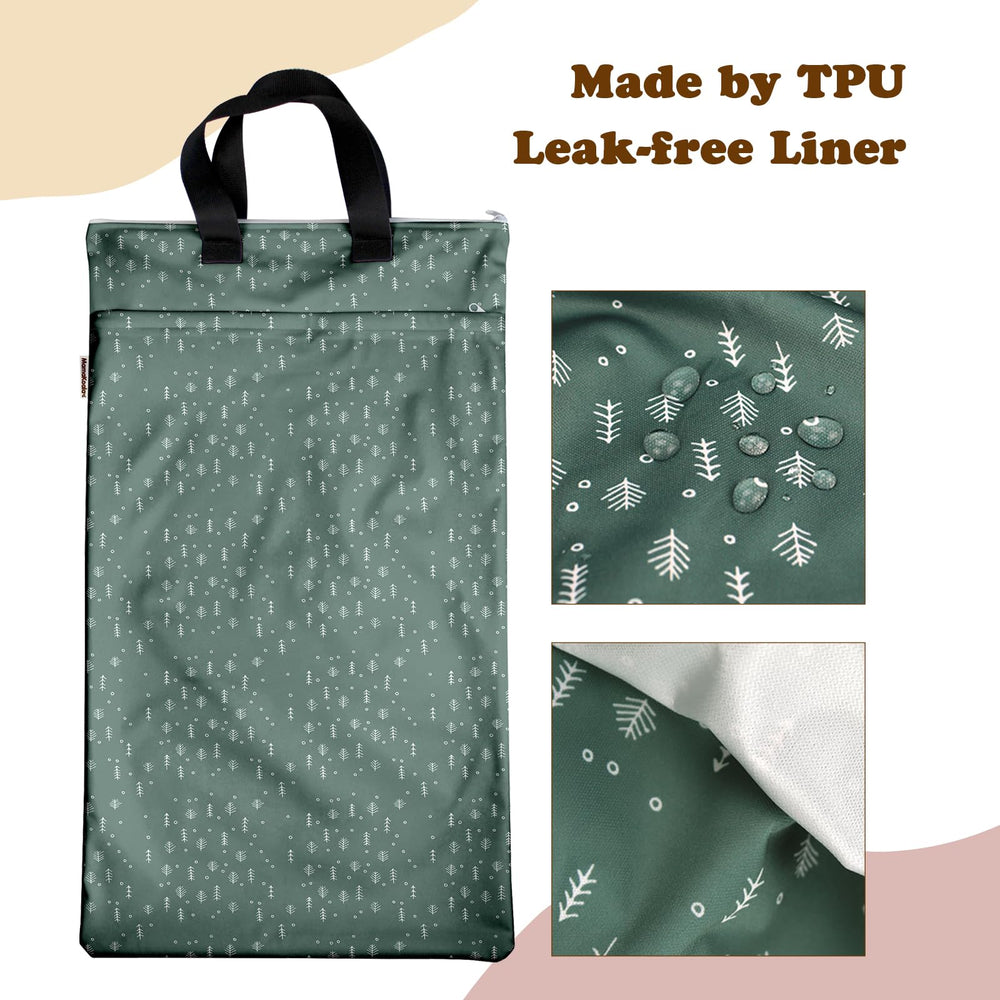 Mama Koala wet dry bag dual pockets to organize wet and dry items.