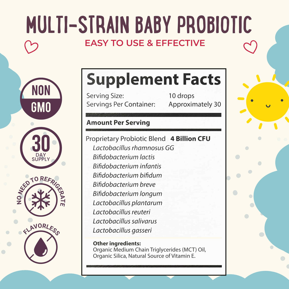Mama Natural Baby Probiotic Drops leak-proof bottle supports mess-free dosing.