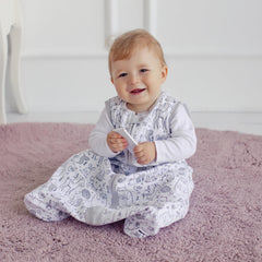 Mama Cheetah baby sleep sack bottom zipper deters unzipping during sleep