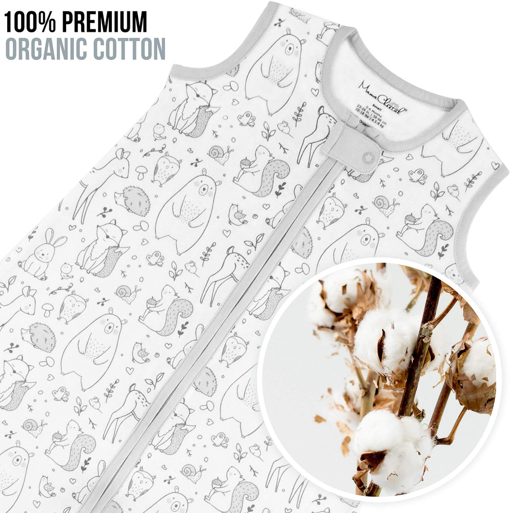 Mama Cheetah baby sleep sack two-way zipper ready for midnight diaper change