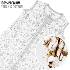 Mama Cheetah baby sleep sack two-way zipper ready for midnight diaper change