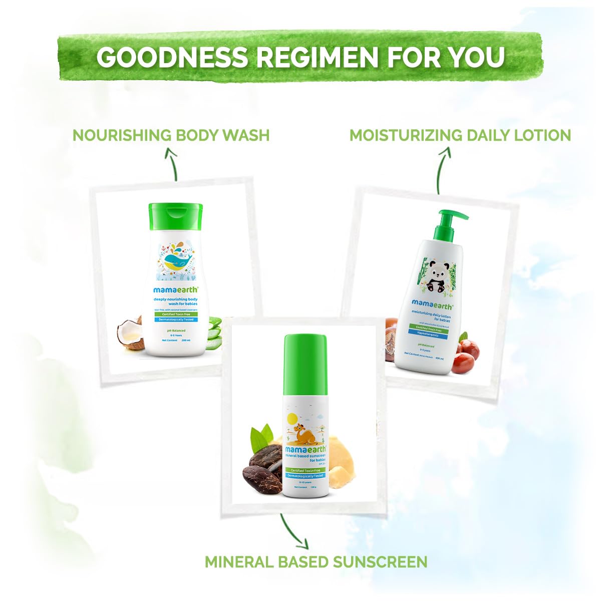Mamaearth pH-balanced formula shown for safe daily use on babies