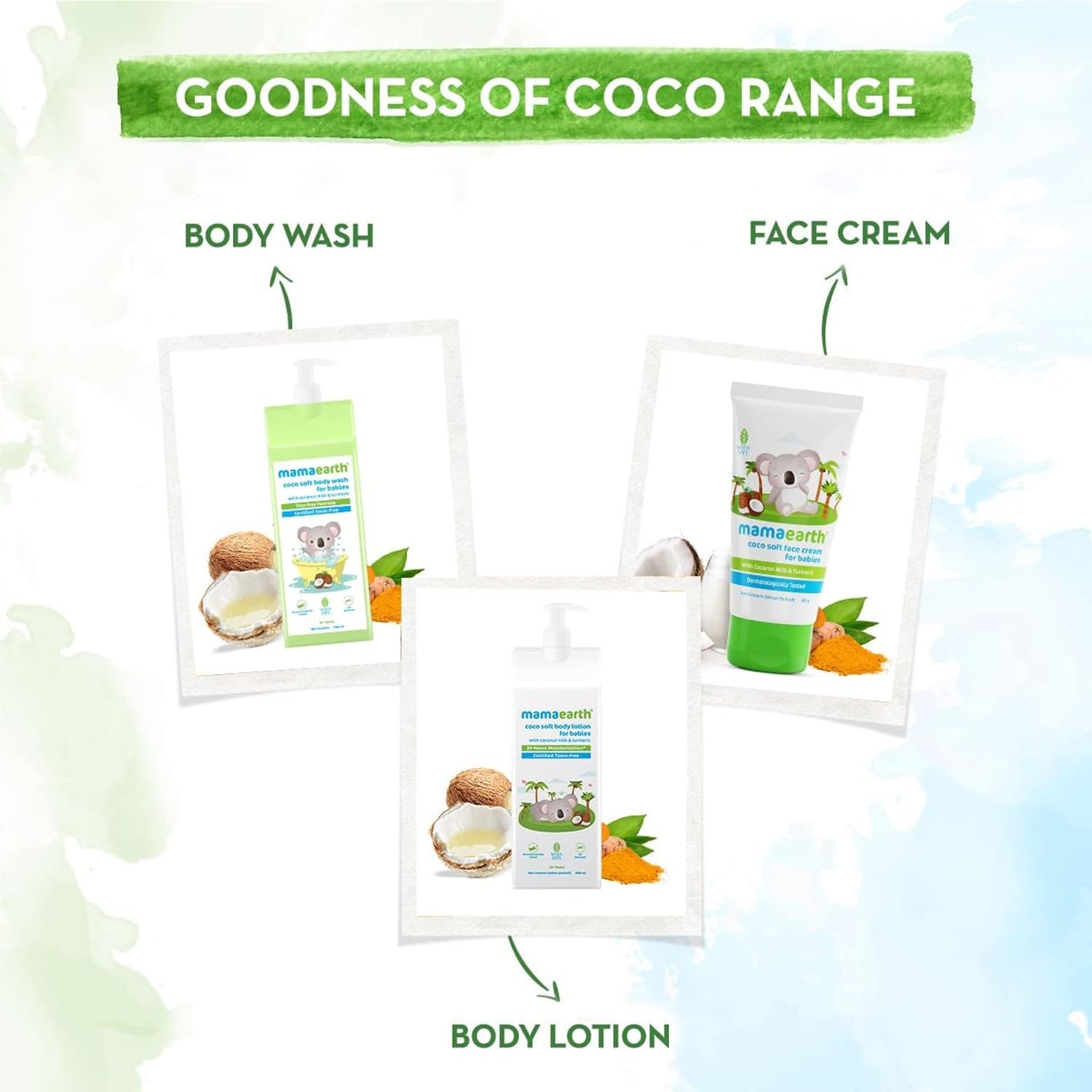 Daily-use Mamaearth Coco Soft Face Cream helps with baby's routine.