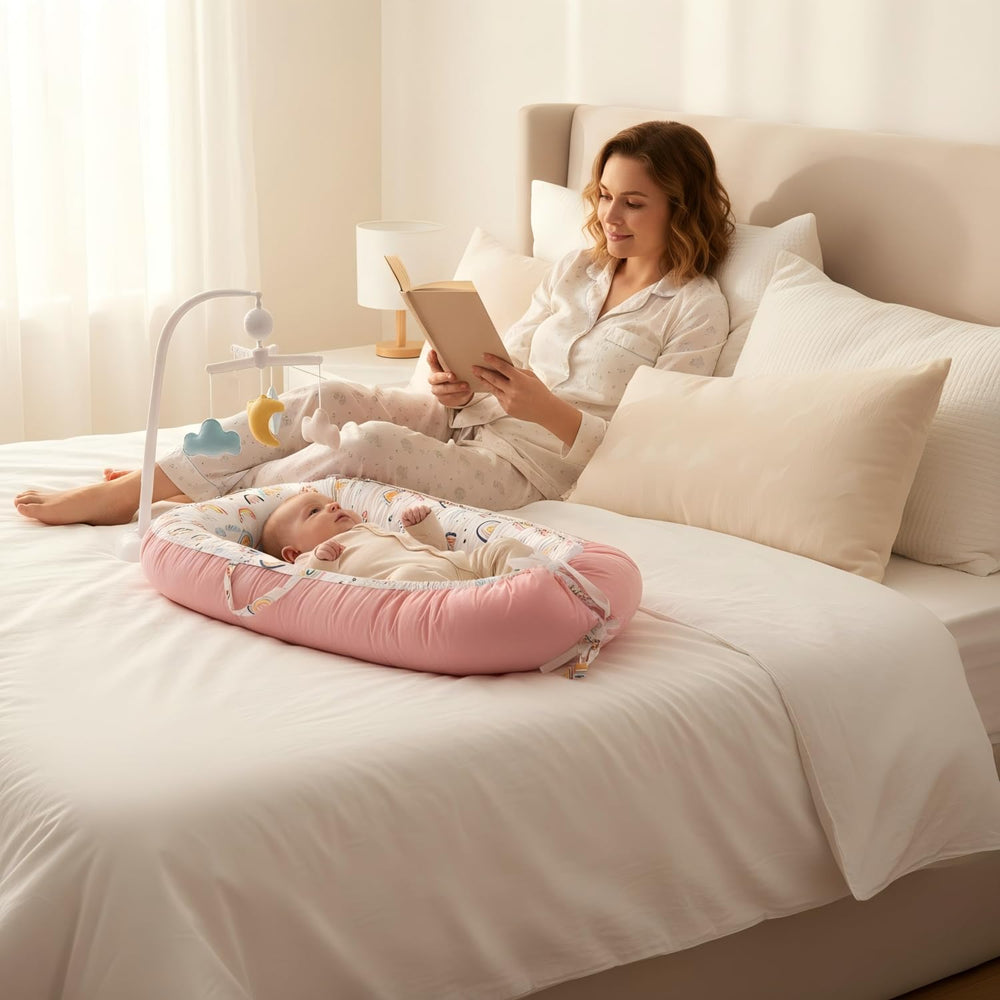 MAMAJOVE breathable organic cotton keeps delicate skin cool.
