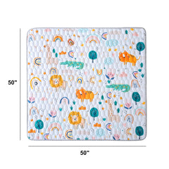 MAMAJOVE play mat with thick cushioning core supports knee and elbow comfort.