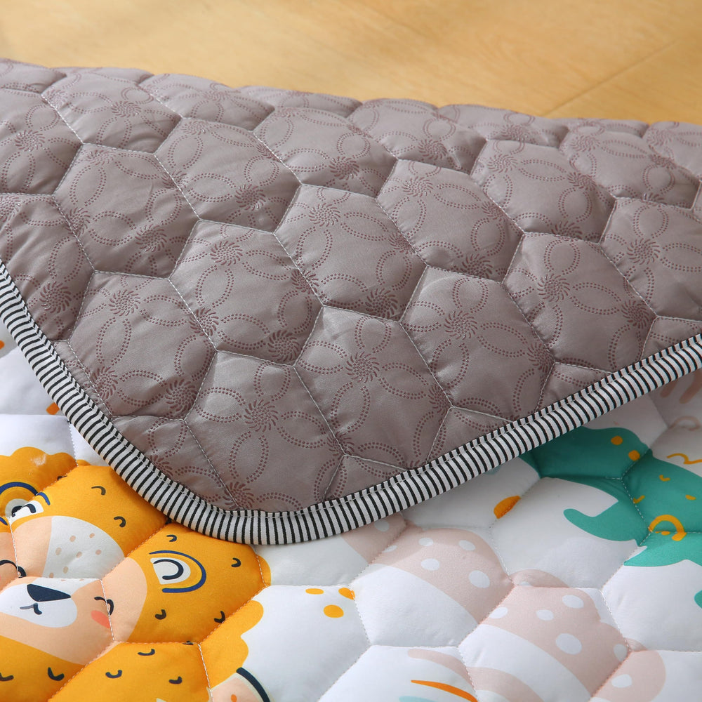 MAMAJOVE 50x50 playpen compatible cushiony surface for tummy time.