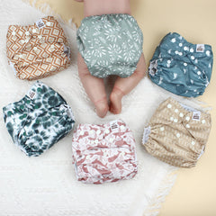 Mama Koala 3.0 inserts stacked showing six 5-layer natural inserts