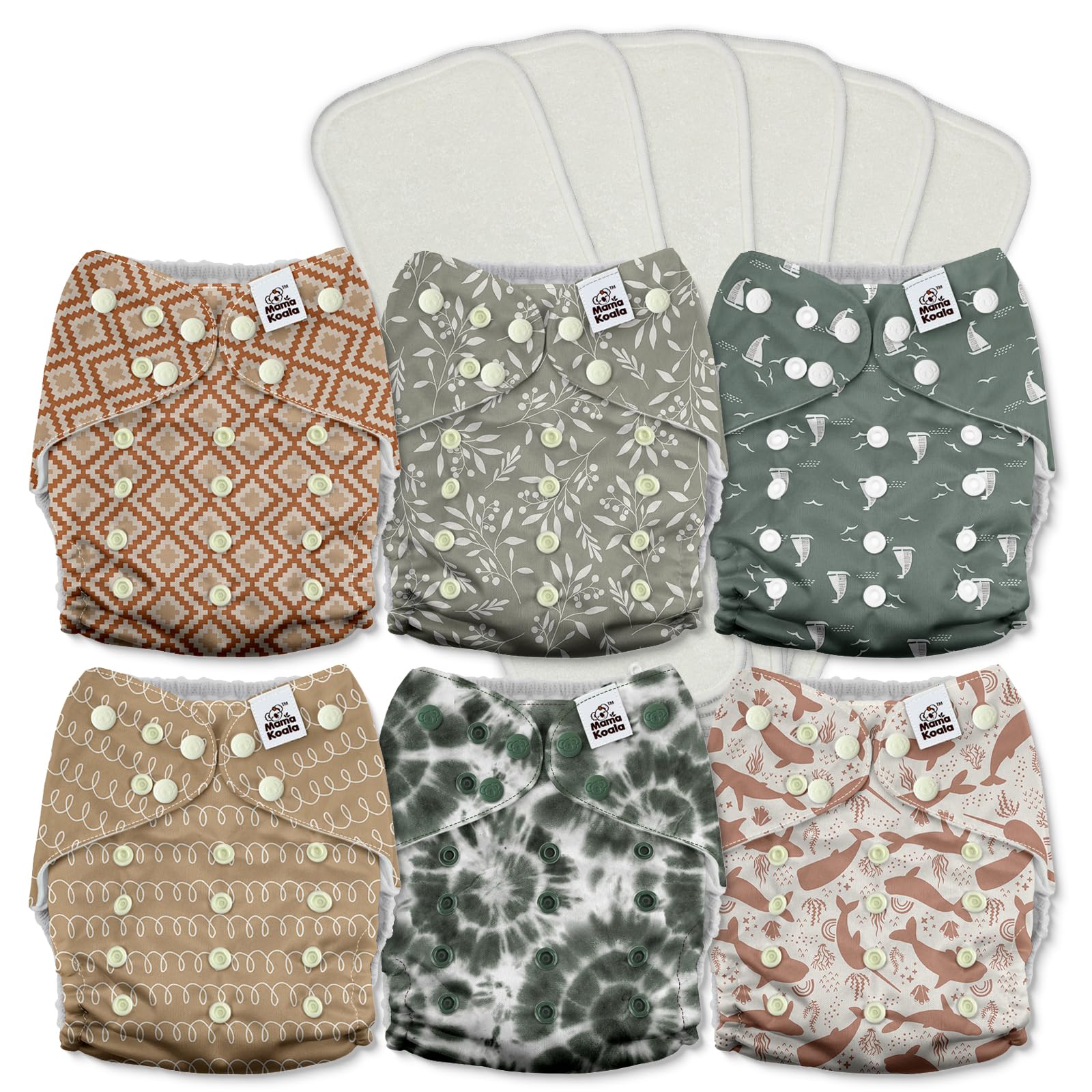 Mama Koala 3.0 pocket diaper snaps close-up for a snug fit