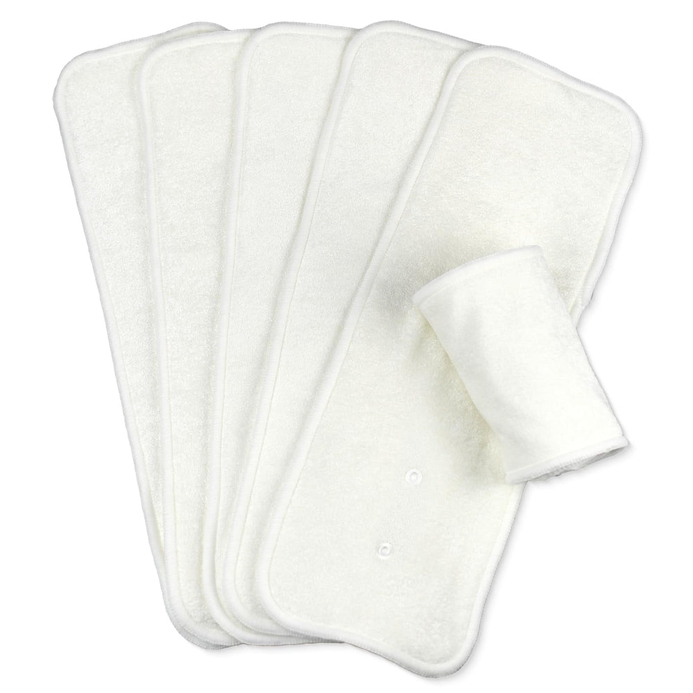 Mama Koala 5-layer bamboo viscose inserts provide breathable comfort for day and night changes.