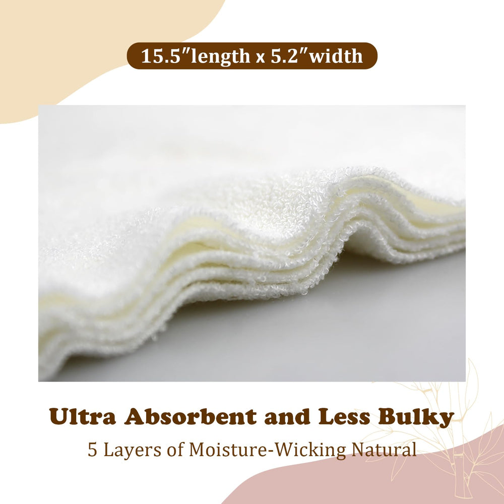 Mama Koala night-time insert demonstrates high absorbency for heavy wetters during sleep.