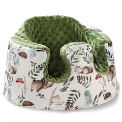 Mamamatepe seat cover front view demonstrates Bumbo-Nuby compatibility for smoother seating.