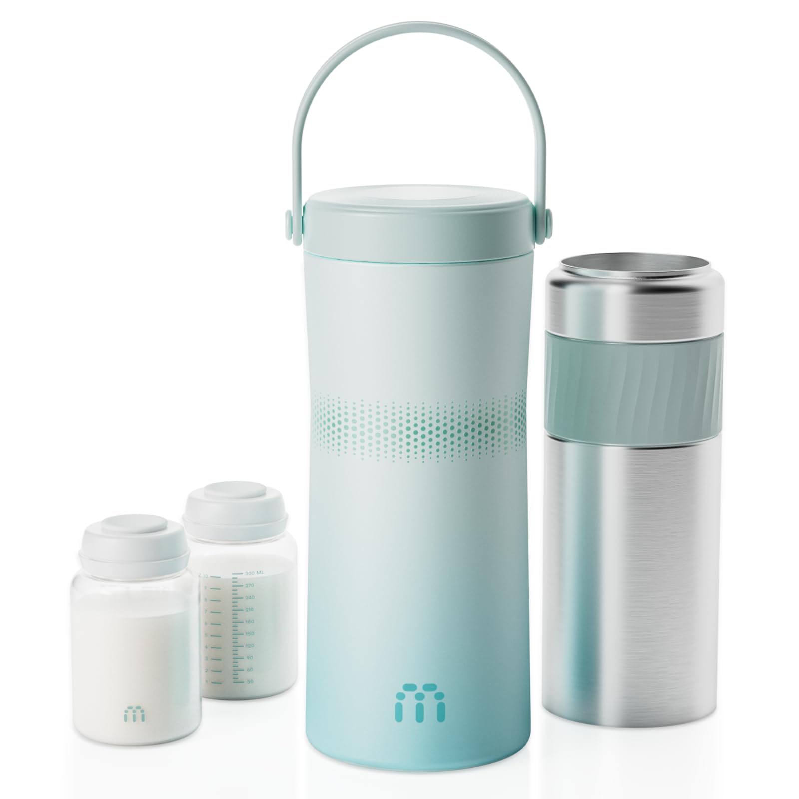 MAMAPRO breast milk cooler with closed lid keeps milk secure during travel.