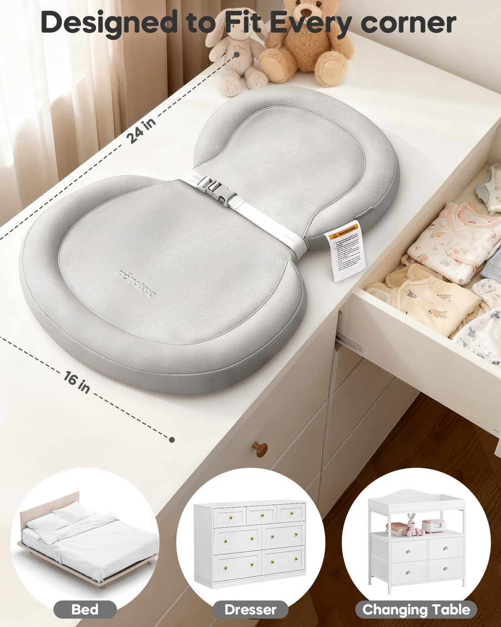 mamatepe baby changing pad designed for dresser and changing table use