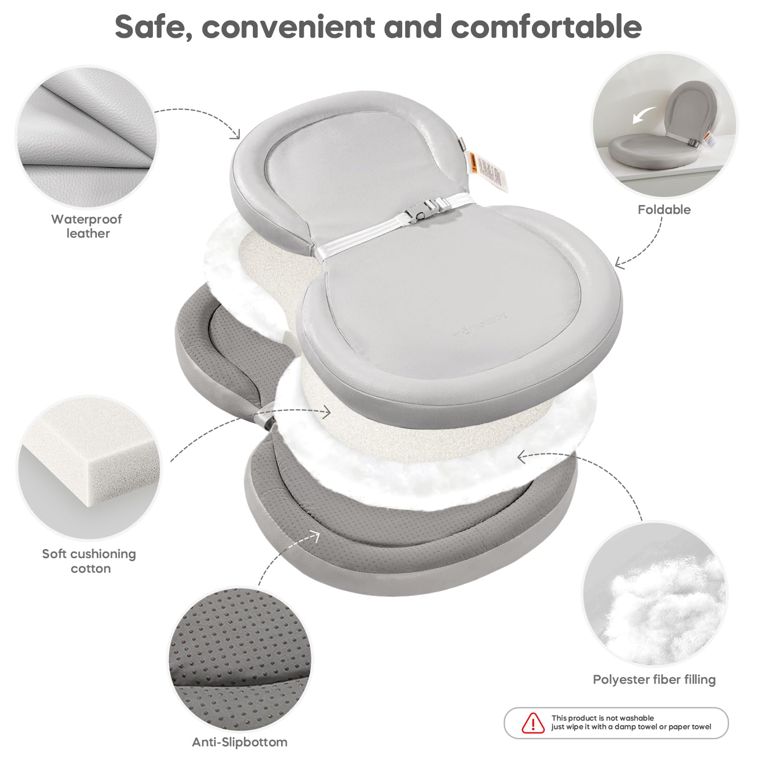 Mamatepe gray changing pad adds a neutral nursery aesthetic