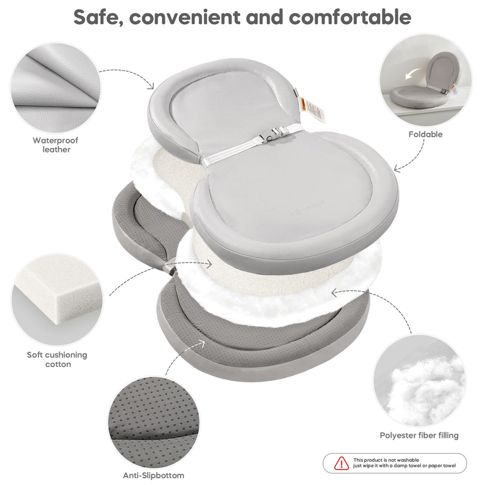 Mamatepe gray changing pad adds a neutral nursery aesthetic