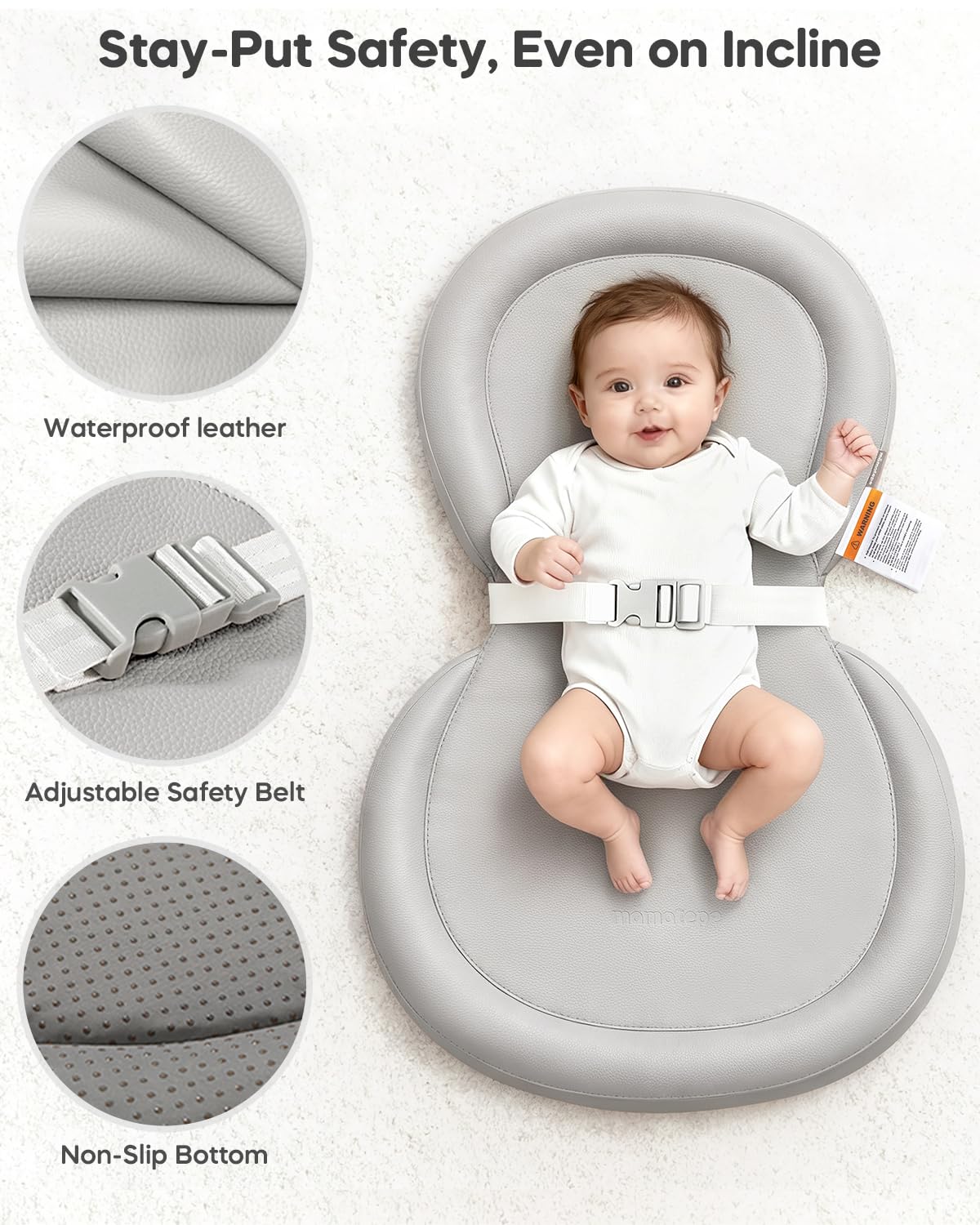 mamatepe memory-foam inner layer cushions during diaper changes