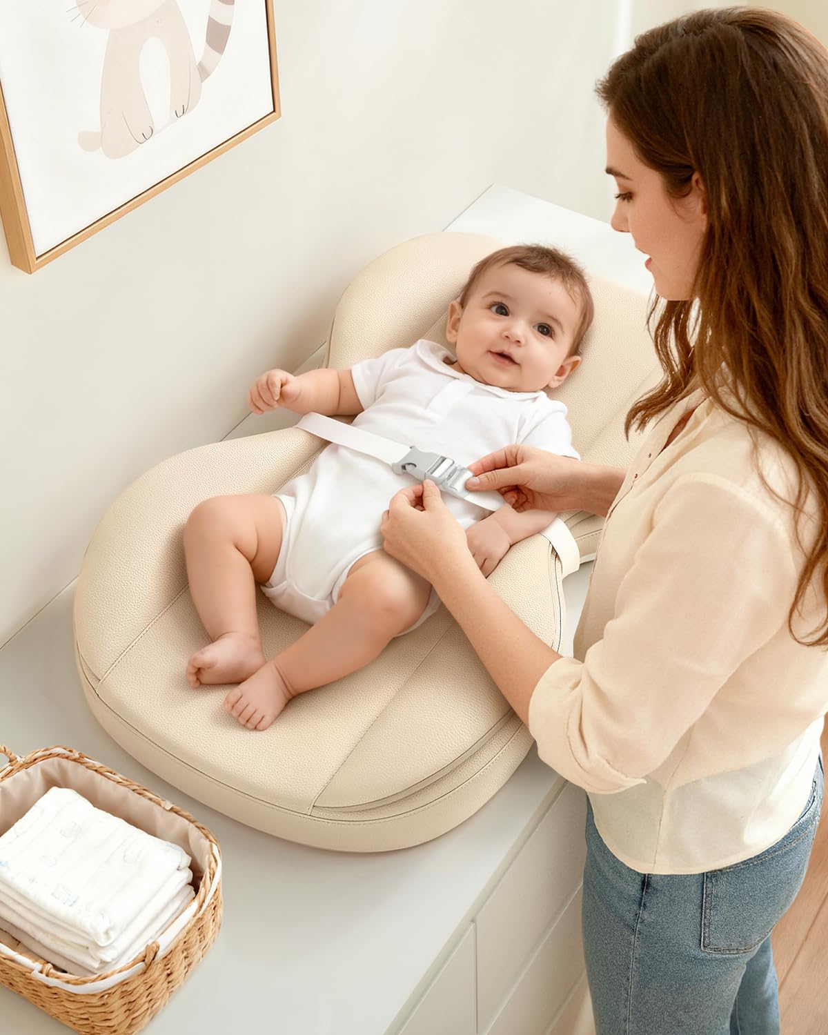 mamatepe yellow-changing-pad brightens the nursery and daily routine