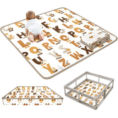Mamatepe baby play mat 50x50 unfolded offers roomy surface for crawling and tummy time.