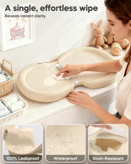 Mamatepe changing pad foldable peanut shape provides comfortable support during diaper changes