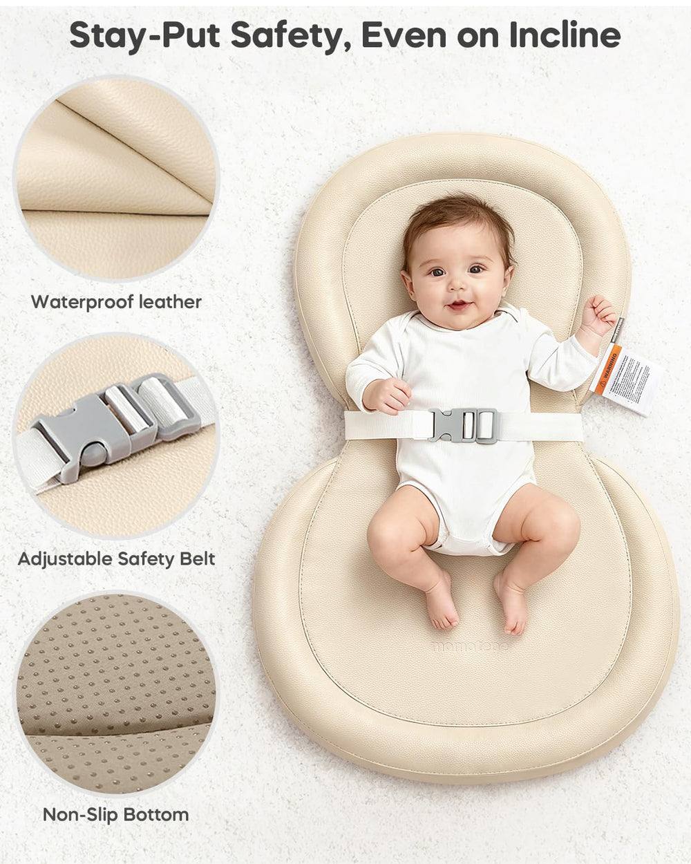 Mamatepe memory foam core cushions gently for diaper changes