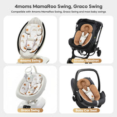 Mamatepe infant insert compatibility-4moms-graco shows versatile fit with 4moms MamaRoo and Graco swings.